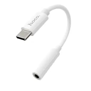 HOCO Adaptador AUX USB C para Jack 3.5mm Hoco LS30 Branco — Novo